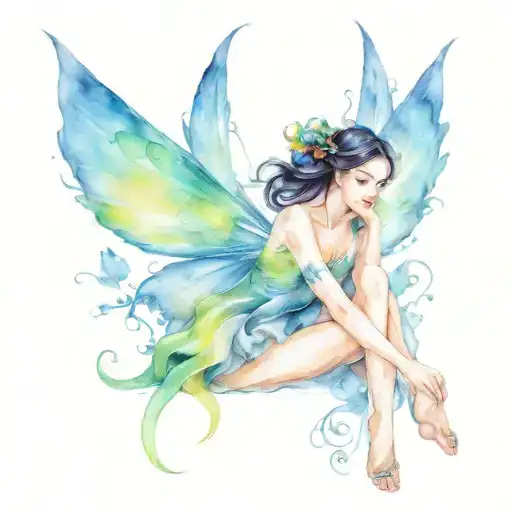 Sexy Fairy Sitting Side By Side