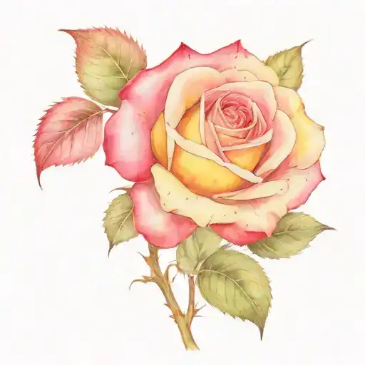 Rose With The Name Ronald As The Stem Of The Rose With The Numbers 444 As The Leaves Of The Rose