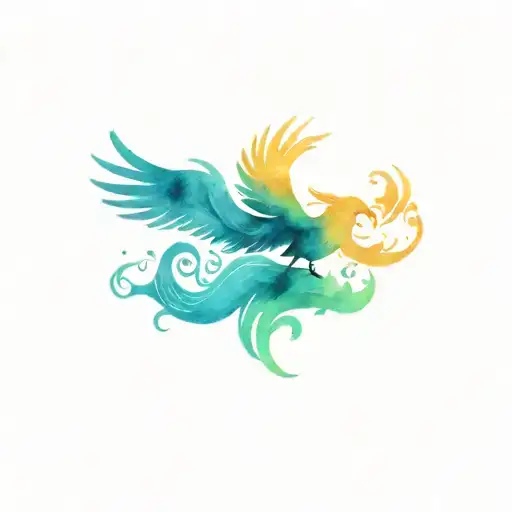 Phoenix And Wave Breaking