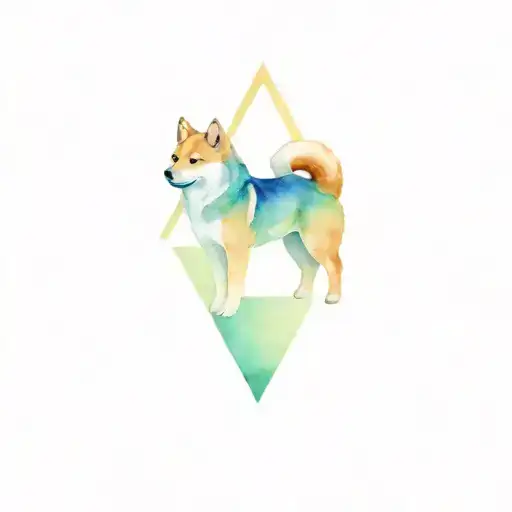 Ramonda Flower Shiba Inu Dog Triangle Roots
