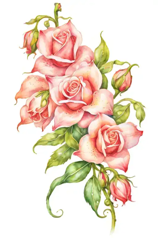 Rose And Lily Of The Valley Flowers