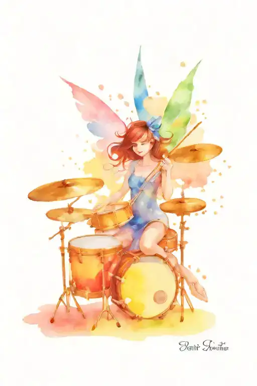 Drums And Fairies Different Colors