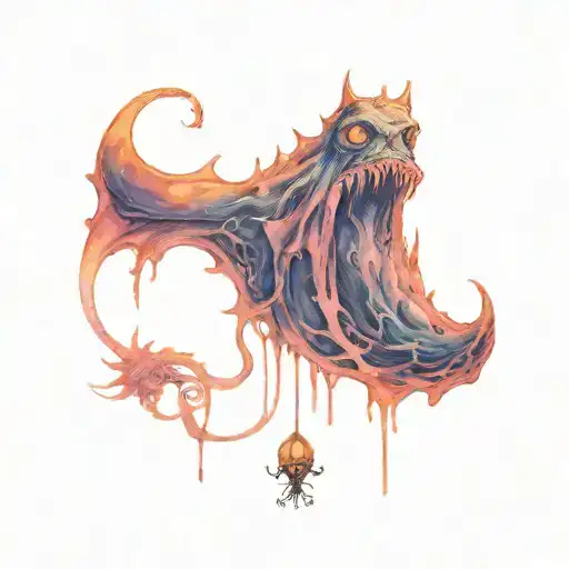 Lovecraftian Horror Town With Cuthulu