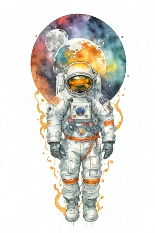 Astronaut With Moon