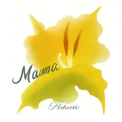 The Flower The Bird Of Paradise The Word Mama And A Heart