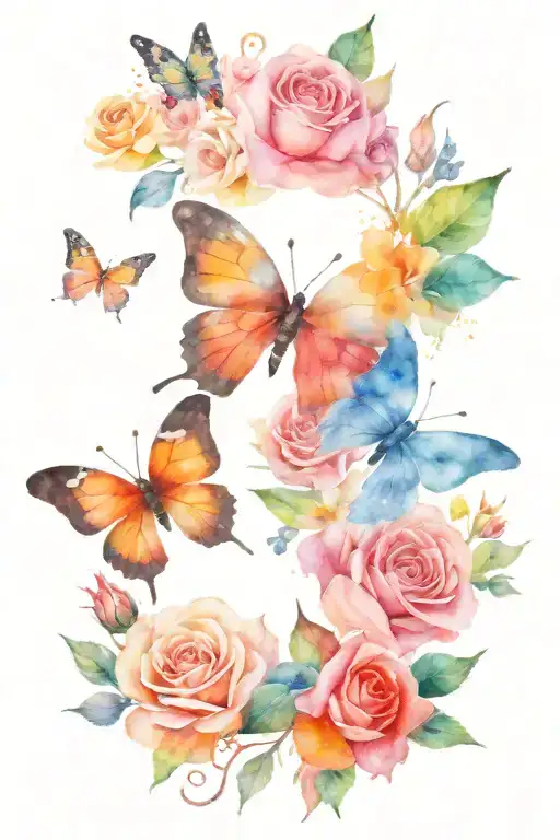 Rose Butterfly And Sapu Name