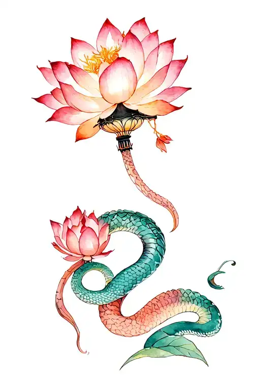 Snake Lotus And Chinese Lantern