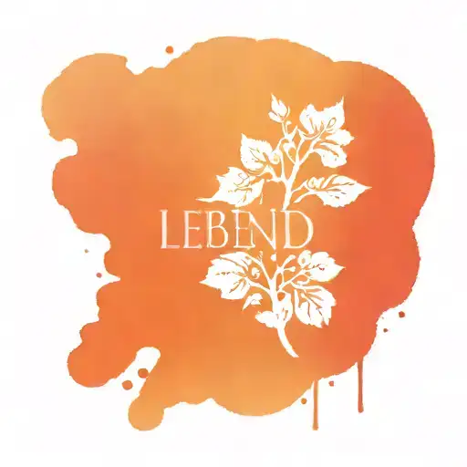 The Word Lebend With Blood Color