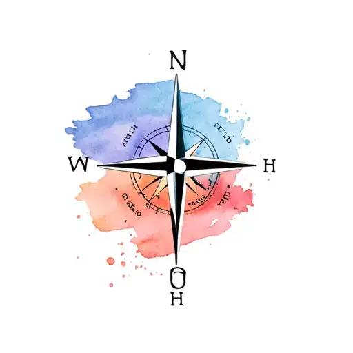 Compass With Points H O M E