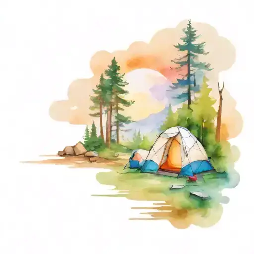 Camping Scene Immersed