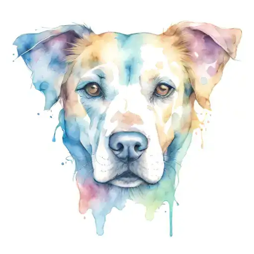 Water Color And Dog Nose Print Inside