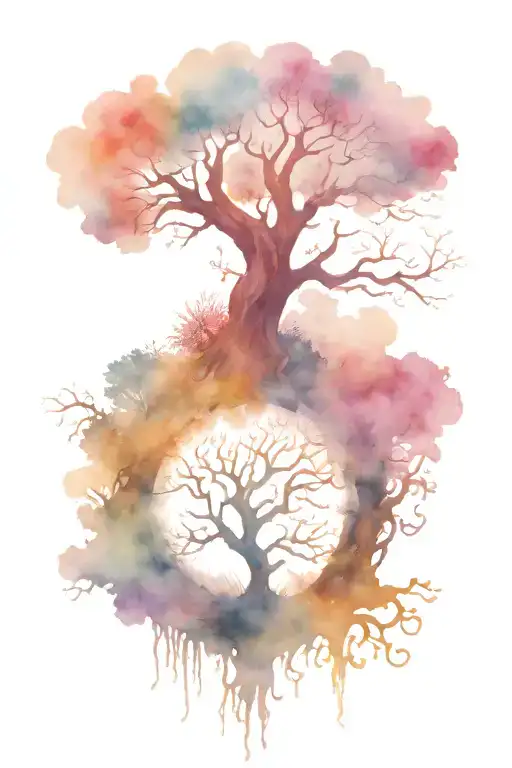 Tree Of Knowledge Of Good And Evil Fighting Represented