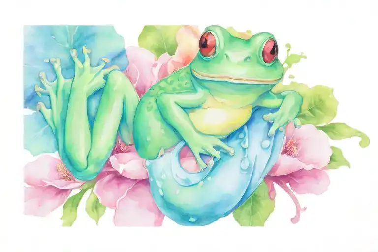 Olympic Rigns With Green Tree Frog Holding