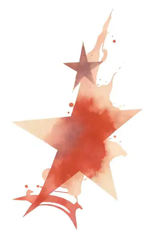 Navy Nautical Star With American Flag