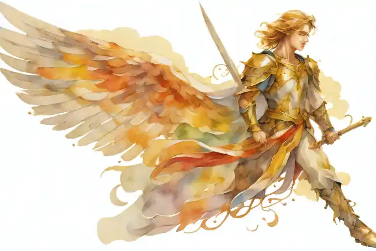 Warrior Angel Leading Soldiers