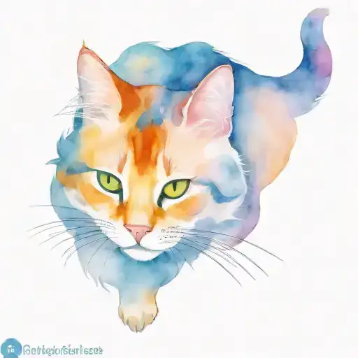 The Cat Looks Down At The