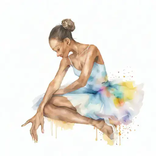 African American Ballerina Dancing Freely