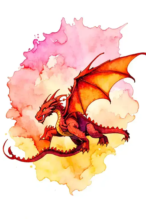 Fantasy Book With Dragon Flying