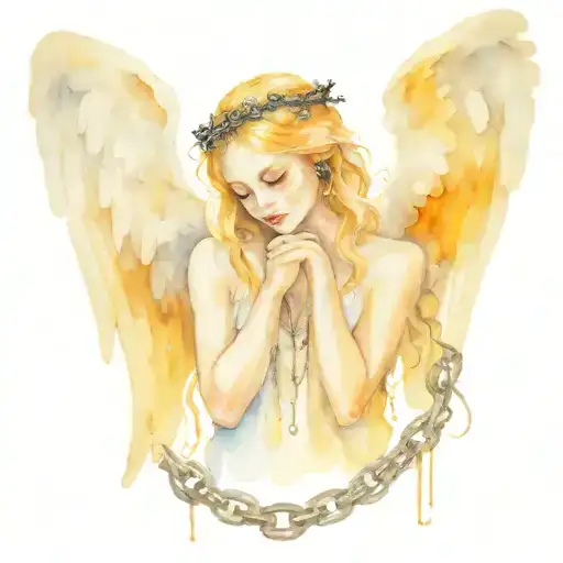 Death Dying Tears Angel And Chain