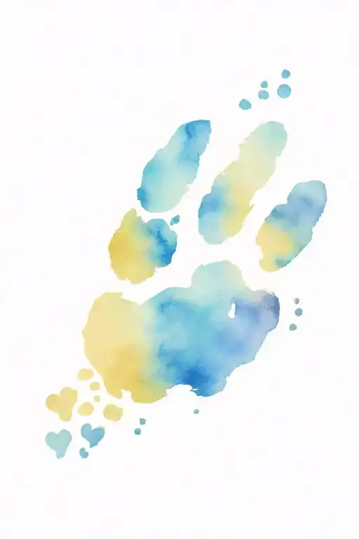 German Shepherd Paw Print