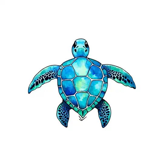 Soulmate Shore And Sea Turtle Swimming