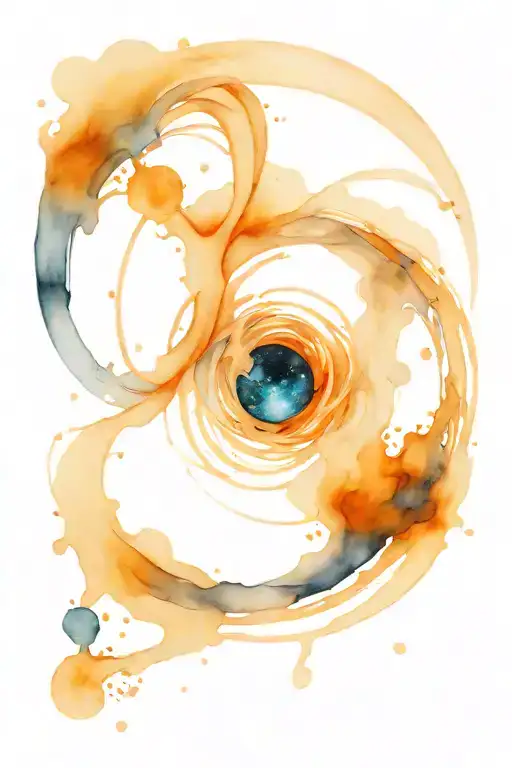 Black Hole With A Blue And Orange Color Scheme