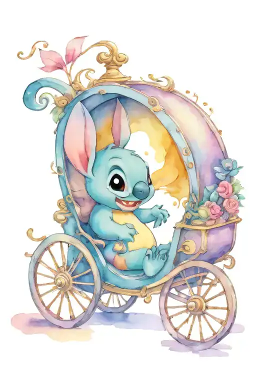 Disney Stitch Inside Carriage