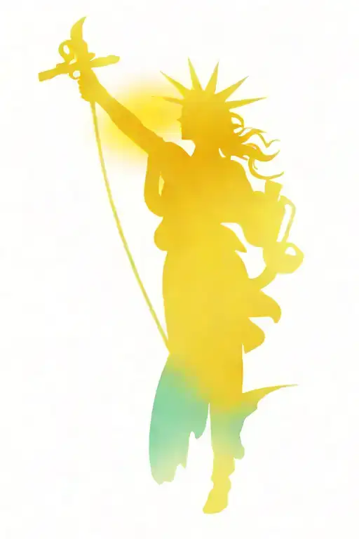 Lady Liberty As Blind Justice Unfair On Her Knees Scales Tipped Sword In Back