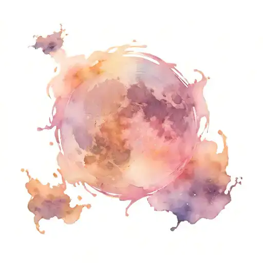 Pastel Color Full Moon