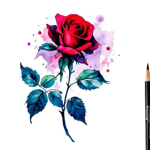 Red Rose With Magic Dust