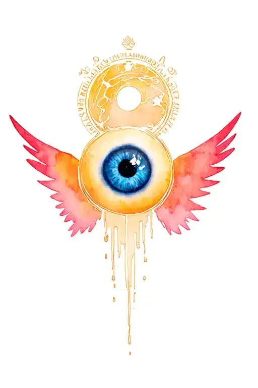 Telegrammatron Yhwh Crucafix Eyeball Angel