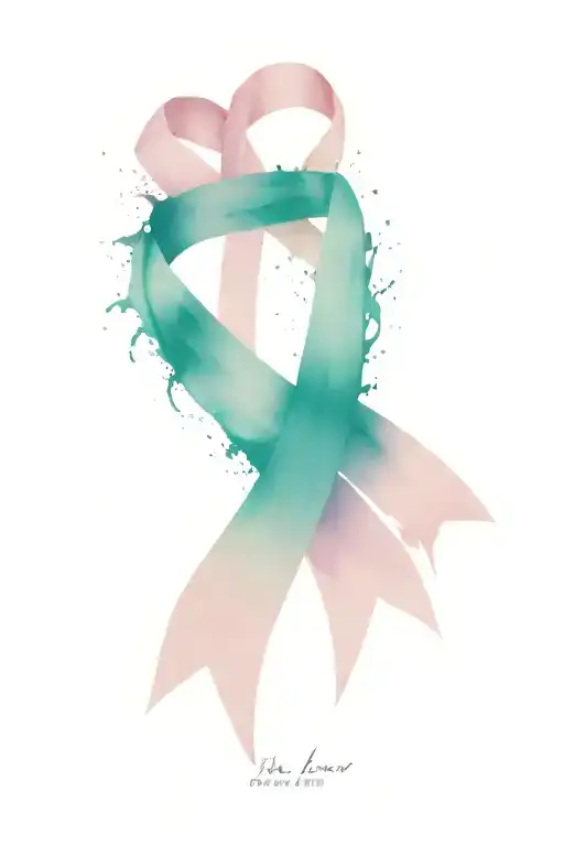 Breast Cancer Ribbon With Mum 1972-2023