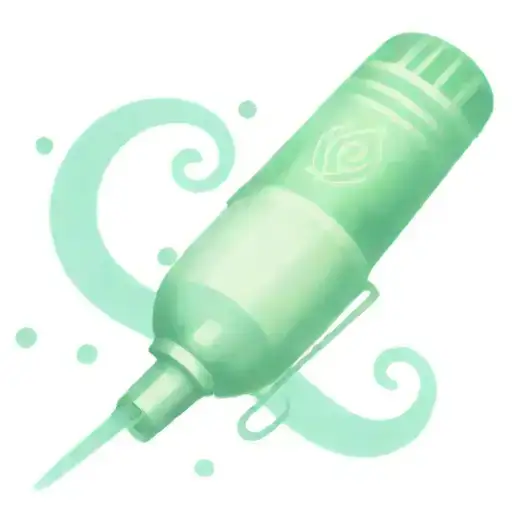 A Detailed Microphone Intertwined With Music Notes And A Subtle Tribute To A Favorite Song Lyric