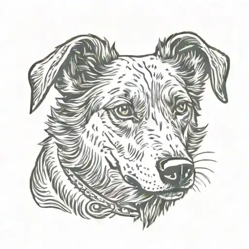 Cameo Dog Portrait
