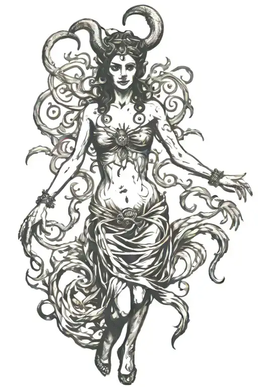 Satanic Woman Full Body