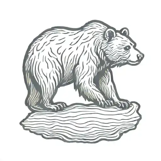 Bear Silhouette Side View