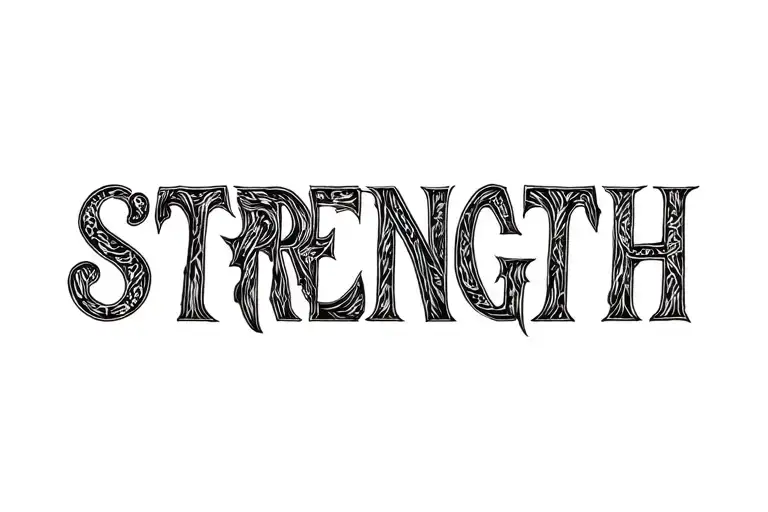 Strength Dark Lettering