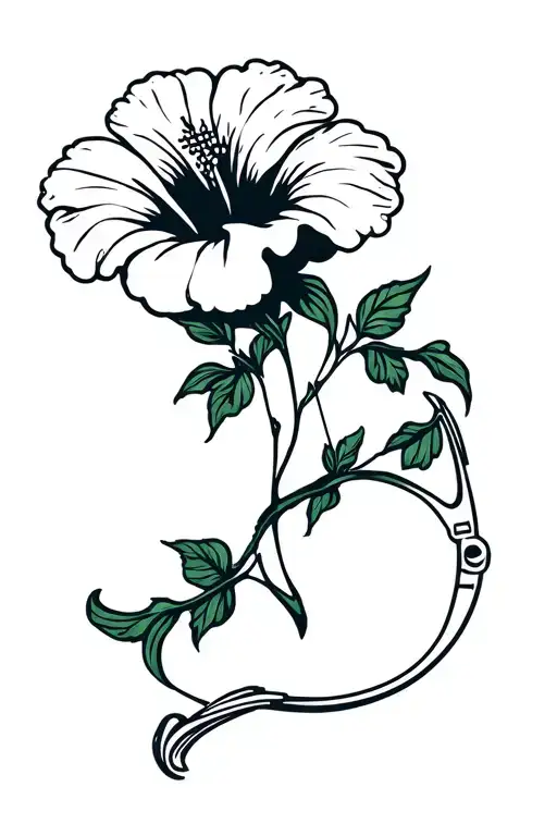 Hibiscus Logo For Archery Team