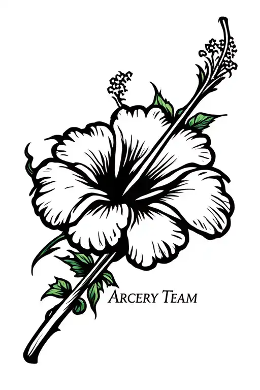 Hibiscus Logo For Archery Team