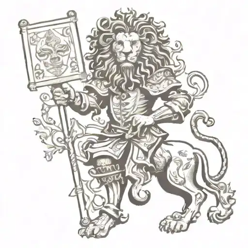 The Fool Tarot As A Lion Jester