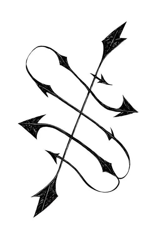 Eightteen Long Curving And Twisting Thin Arrows Pointing In Random Directions