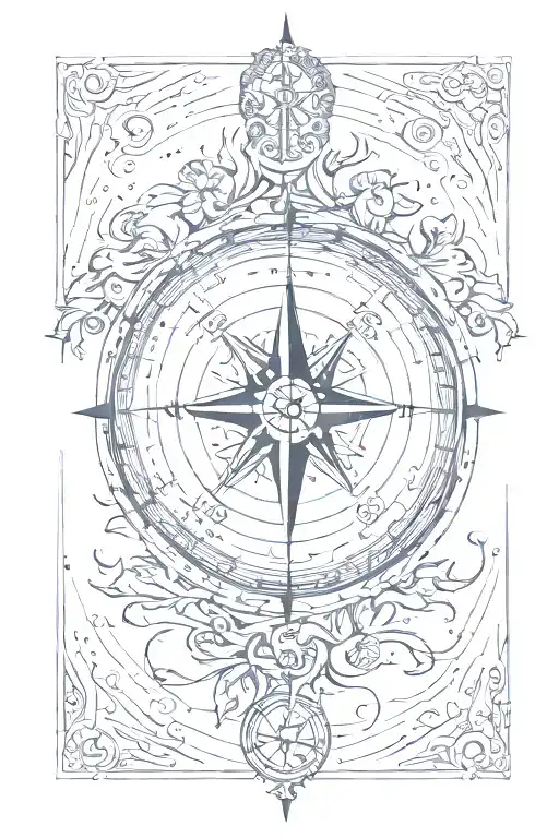 Compass With Dog Paw