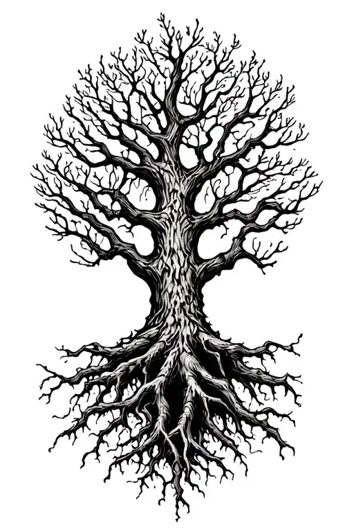 Gothic Tree Of Life With Midevil Roots