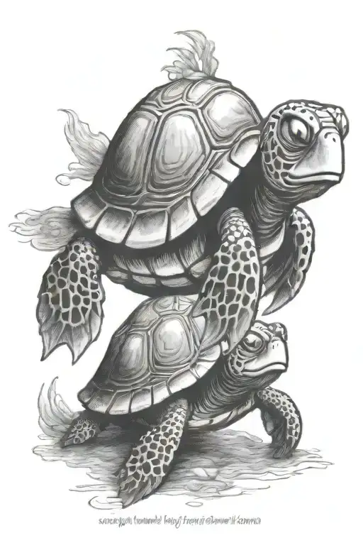 Finding Nemo Turtle Swimming