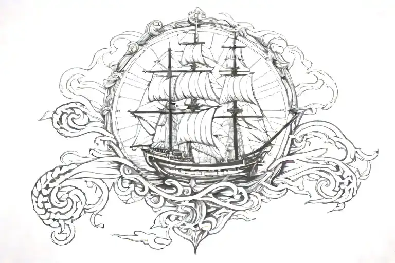 Nautical Theme Full Leg