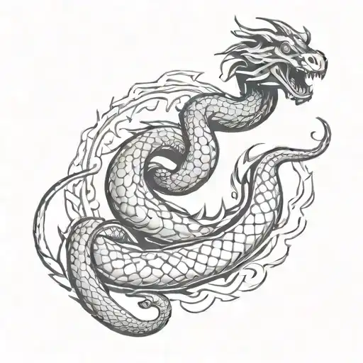 Abstract Dragon Snake Coming