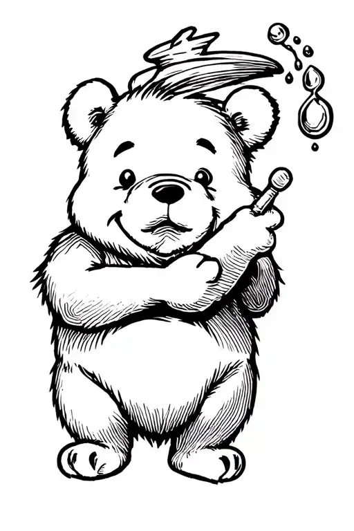 Winnie The Pooh With Honey