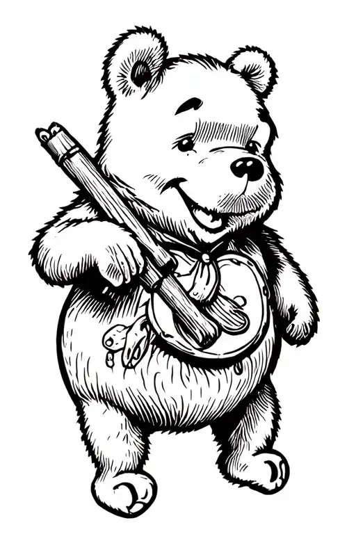 Winnie The Pooh With Honey