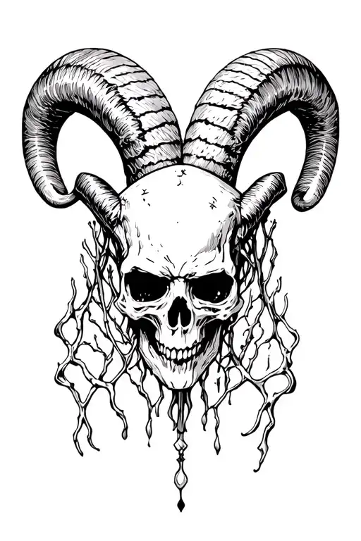 Horror Aries With Skull