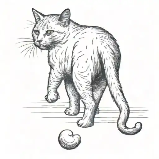 Cat Walking Away From Behind